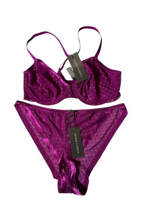 Savage X Fenty Other - Savage X Fenty Purple Lace Underwire Bra & Bikini Set